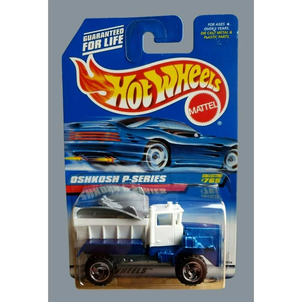 Vintage 1998 Hot Wheels OSHKOSH P-SERIES SNOW PLOW Blue #765 MAINLINE ORSB Blade